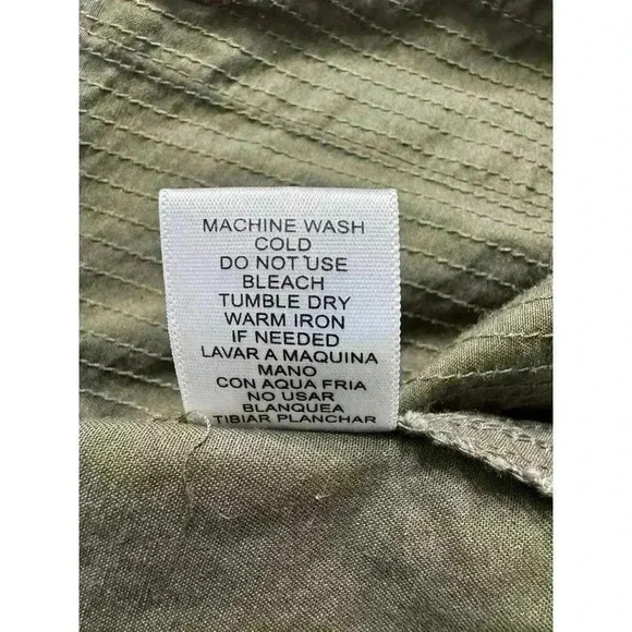 Love Tree Womens L Olive Green Military Utility Jacket Chore Pocket Zip Button - Picture 14 of 14